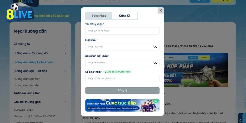 Mọi thông tin của người dùng đều được 8live cam kết an toàn